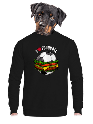 Foodball unisex mikina bez kapucne Black