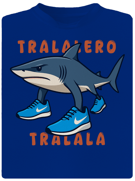 Tralalero Tralala – Italian Brainrot pánske športové tričko Royal Blue Mal