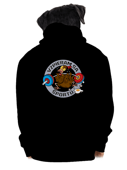 Vzpieram sa sportu pánska mikina na zips Black