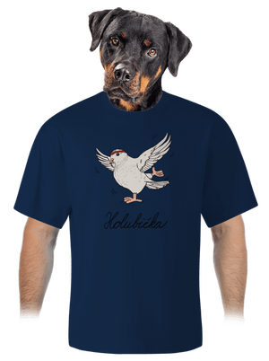 Holubička unisex tričko oversized Midnight Blue