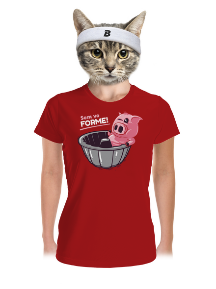 Vo forme dámske športové tričko Red Mal