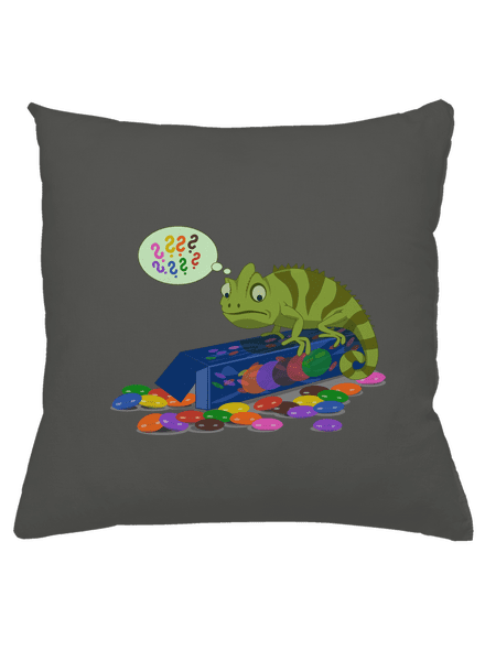 Zmätený chameleón vankúš Gray Pol