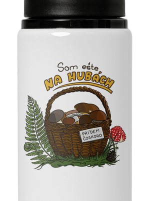 Na hubách flaša na vodu White