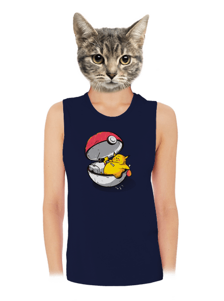 Koniec pokémona dámske tielko voľné Navy