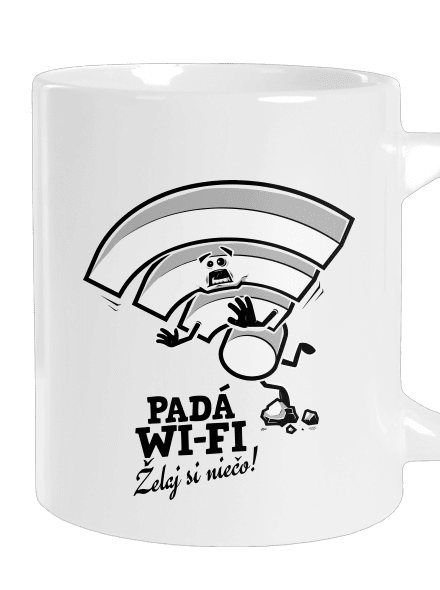 Padá wi-fi veľký hrnček White