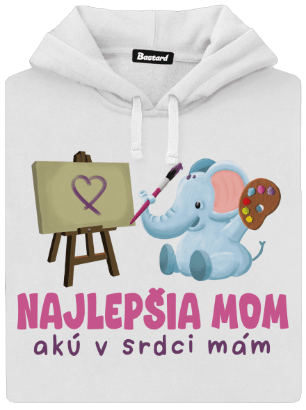 Najlepšia mom dámska mikina klokanka White