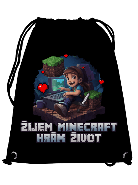 Žijem Minecraft vak Black