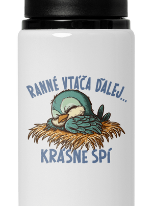 Ranné vtáča spí flaša na vodu White