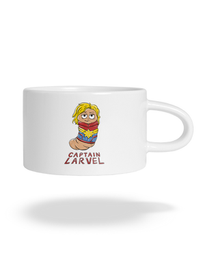 Captain Larvel hrnček makronka White