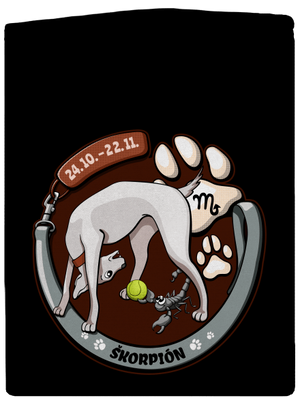 Psí horoskop: Škorpión pánska mikina na zips Black