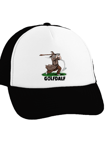 Golfdalf šiltovka truckerka Black cap