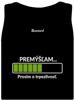 Premýšľam dámske tielko klasické Black