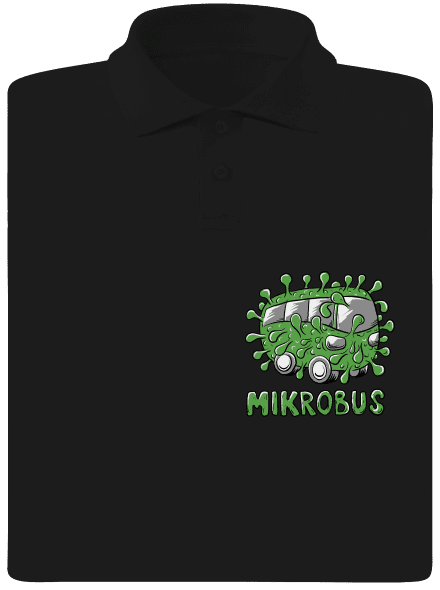 Mikrobus pánska polokošeľa Black