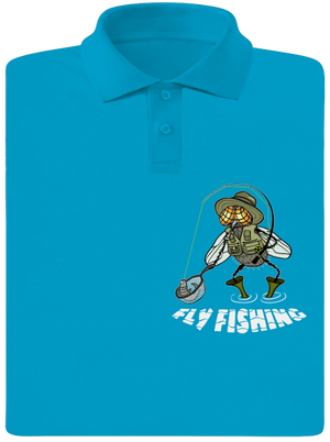 Fly fishing pánska polokošeľa Blue Atol