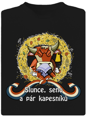 Slunce, seno a pár kapesníků pánske športové tričko Black