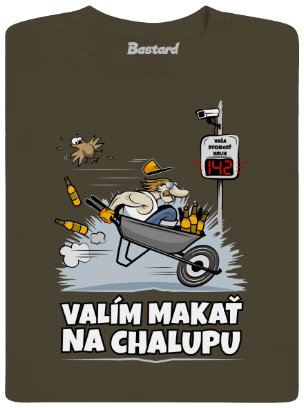 Valím na chalupu pánske tričko Urban Khaki