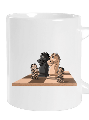 Šachová rodina veľký hrnček White