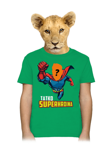Tatko superhrdina detské tričko Kelly Green
