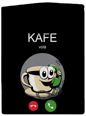 Kafe volá pánska mikina na zips Black