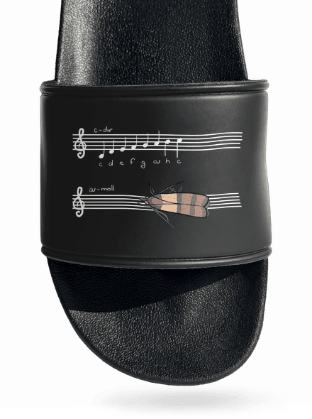 A - moll šľapky Black