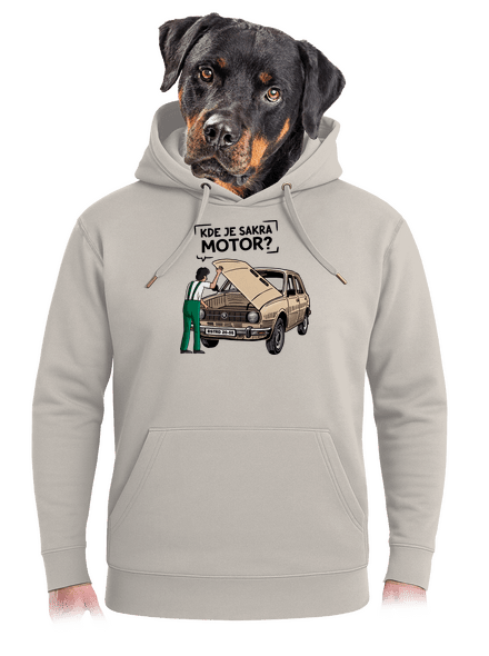 Kde je motor? unisex mikina premium Pastel Macchiato