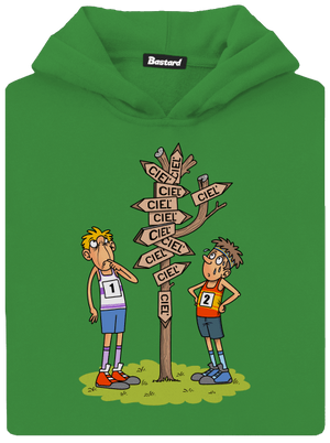 Cieľ detská mikina klokanka Kelly Green AWD