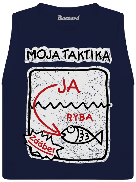 Rybárska taktika dámske tielko voľné Navy