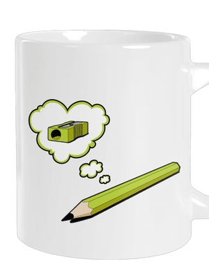 Ceruzka a Strúhatko veľký hrnček White