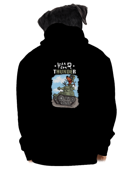 War Hunde pánska mikina na zips Black