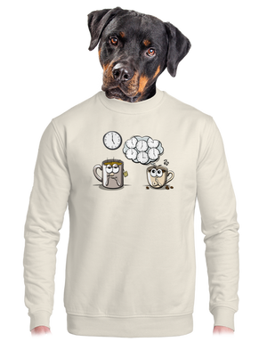 Čaj o piatej, káva stále unisex mikina bez kapucne Off White