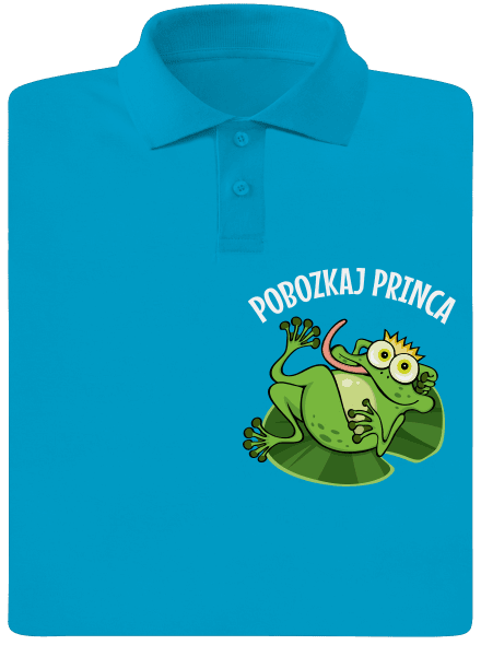 Pobozkaj princeznú a princa pánska polokošeľa Blue Atol