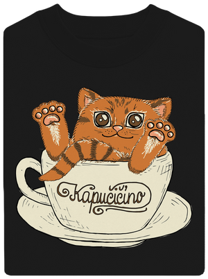 Kapučičíno unisex mikina bez kapucne Black