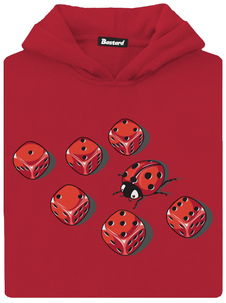 Mimikry detská mikina klokanka Fire Red