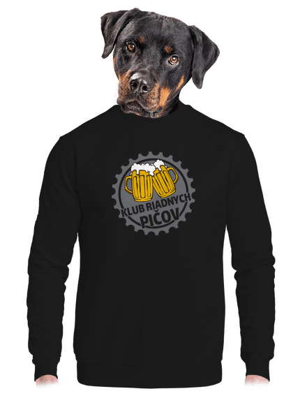 Klub riadnych pičov unisex mikina bez kapucne Black