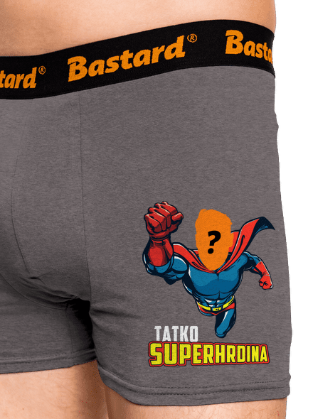 Tatko superhrdina boxerky Gray Melange