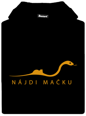 Nájdi mačku detská mikina klokanka Black