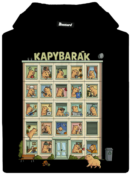 Kapybarák pánska mikina klokanka Black
