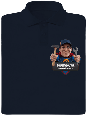 Super otec pánska polokošeľa Navy Mal