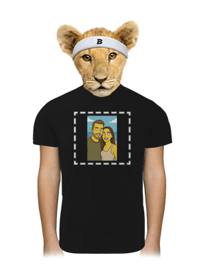 Simpsonovi z vlastnej fotky detské športové tričko Black