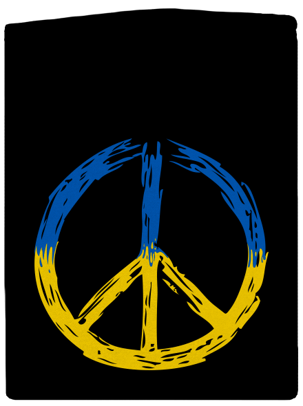 Ukrajina - Peace pánska mikina na zips Black