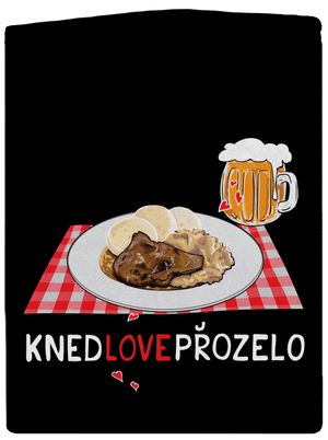 Knedlo vepřo zelo dámska mikina na zips Black