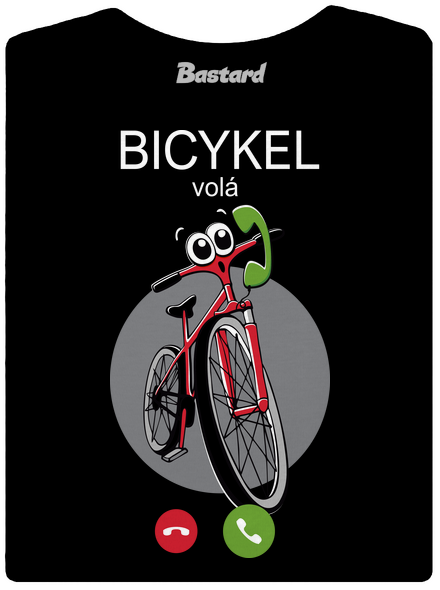 Bicykel volá dámske tričko s lemom Black
