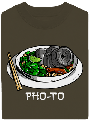 Pho-to unisex mikina bez kapucne Urban Khaki