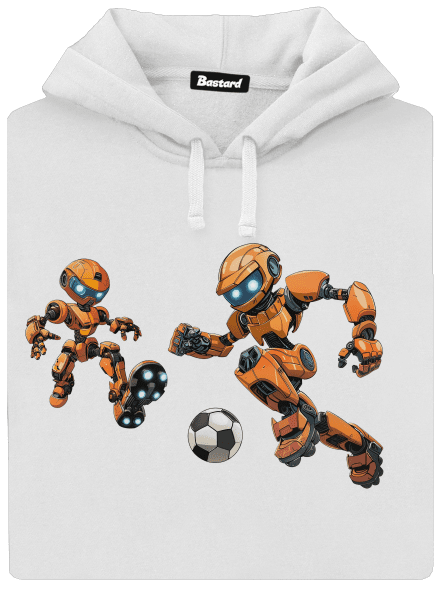 AI futbal dámska mikina klokanka White