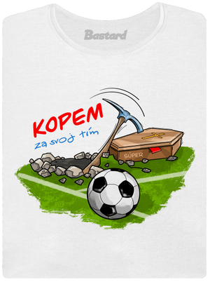 Kopem za svoj tím dámske tričko s lemom White