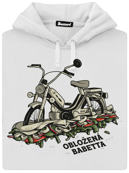 Obložená Babetta dámska mikina klokanka White