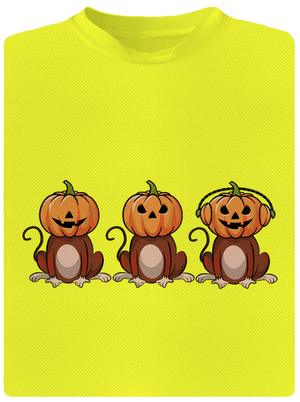 Halloween opičky pánske športové tričko Neon Yellow