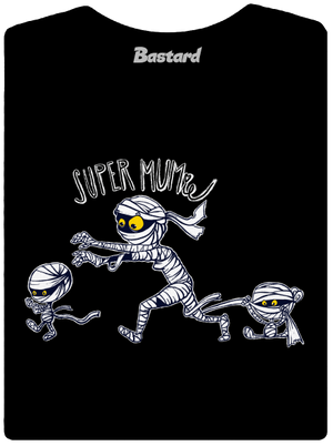 Super mumie dámske tričko s lemom Black