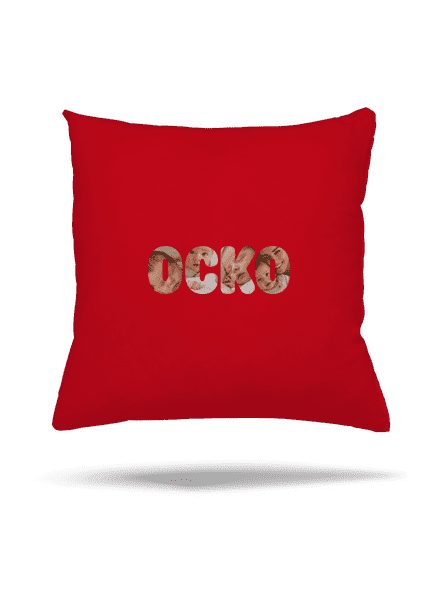 Nápis ocko z vlastných fotiek vankúš Red