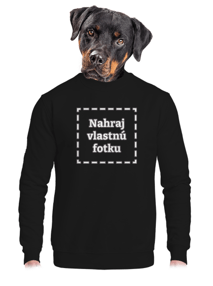 Vlastná potlač unisex mikina bez kapucne Black